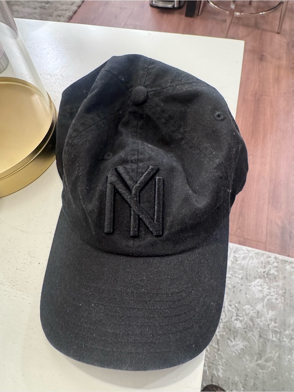 Black Casual Embroidered Logo Baseball Cap